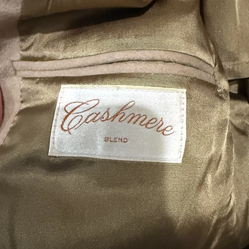 Classic Tan Cashmere Sport Coat Leather Buttons Old Money Quiet Luxury